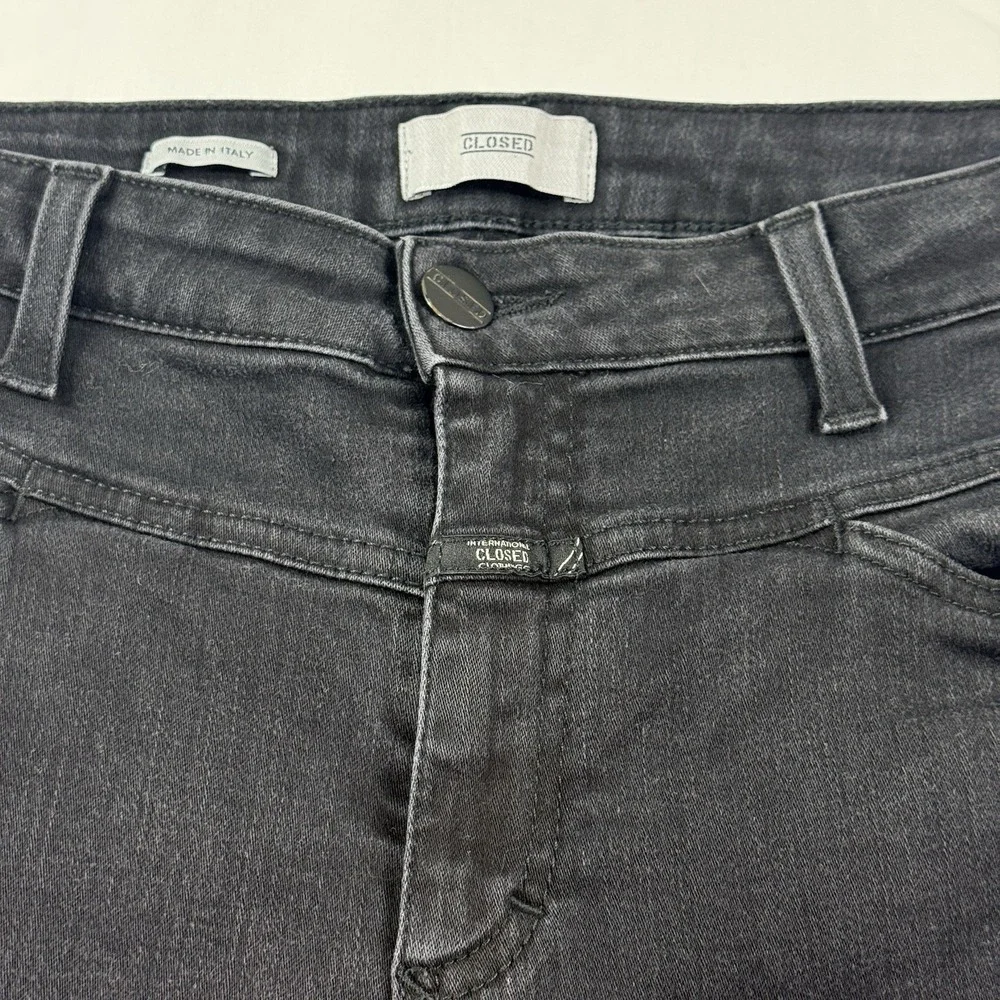 Closed‎ Skinny Pusher Jeans Size 29 Washed Black High Rise Italy Candiani Denim